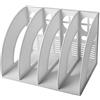 Sayeec - Organizzatore documenti da scrivania, per tenere in ordine i documenti, con cassetti e supporti in plastica e numero divisori regolabile Light Gray-4 Slots