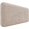 DHOME Testiera Imbottita Liscia Arrotondata in Lana Ecologica per Parete Acustica Testate Fonoassorbenti Testata Letto Camera da Letto (Beige, 110cm)