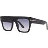 Tom Ford Occhiali da Sole RENEE FT 0847 SHINY BLACK/GREY SHADED 52/21/140 donna