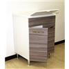CAPALDO Lavatoio 60x50 In MDF Effetto Legno Con Vasca In Resina Antonella Palissandro