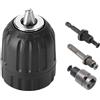 TYDHGSE Mandrino Autoserrante Da 10 Mm/13 Mm, Attacco Esagonale Da 1/2 Pollice E 3/8 Pollice/adattatore SDS-Plus/quadrato A Presa Rapida(10mm Drill Chuck Set)