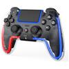 BETMI Controller Wireless per PS5 Pro/Slim, compatibile MAC/Steam Deck/PC, joystick Effetto Hall, doppia vibrazione/Macro/Turbo, jack 3,5mm, 6 assi, gamepad LED con altoparlante (Transparent)