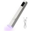 Generico Luce UV a mano per unghie, luce UV portatile per unghie in gel,Luce UV polacco Gel portatile - 2 timer, asciugacapelli ricaricabili a LED per estensione per unghie rapida, uso domestico e di viaggio