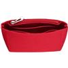 sourcing map Inserto organizer per borsa, organizer in feltro, mini borsa portaoggetti e finitura, fodera interna con cerniera per zaino chic borse a tracolla, Rosso, BORSA