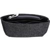 sourcing map Inserto organizer per borsa, organizer in feltro, mini borsa portaoggetti e finitura, fodera interna con cerniera per zaino chic borse a tracolla, Grigio scuro, BORSA
