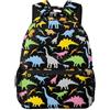 ZSOSIXDEAL Dino Semplice Cartone Animato Dinosauro Casual Borse Per Laptop Zaino Bookbag College Scuola Per Bambini Ragazzi Ragazza Adolescente Adulto Viaggio, Cartone animato Dino Semplice, L