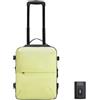 CELIMS - Valigia Cabina 40 x 30 x 20 cm Ryanair, Transavia, Volotea, Easyjet e + | con Trolley, sotto Vuoto AirPlus by Lucchetto TSA | Bagaglio Cabina | Borsa aereo per computer portatile, giallo