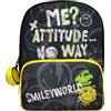 Get Trend SmileyWorld Grande Zaino Scuola Ragazzo con Pochette, 46 cm Borsa Zaino Scomparti Spallacci Imbottiti Regolabili e Pannello Dorsale (Giallo/Multi Smiley)