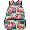 ZSOSIXDEAL Dino Semplice Cartone Animato Dinosauro Casual Borse Per Laptop Zaino Bookbag College Scuola Per Bambini Ragazzi Ragazza Adolescente Adulto Viaggio, Foglie di palma feni, L
