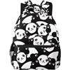 ZSOSIXDEAL Dino Semplice Cartone Animato Dinosauro Casual Borse Per Laptop Zaino Bookbag College Scuola Per Bambini Ragazzi Ragazza Adolescente Adulto Viaggio, Simpatico panda, L