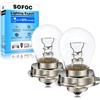SOFOC P26S 12V 15W Lampadina Alogena per Faro & Antinebbia Moto 4000K Bianco Caldo Contatto Singolo Adatto Scooter Ciclomotori E-Bike 2Pcs