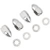 Generico Kit dadi ciechi da 5/16″-24 Specchietti retrovisori for moto Accessori for Harley Softail Sportster 883 Electra Street Glide Fat Boy Dyna(2 Pair Chrome)