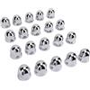 CFTGIW Cappucci Copridado Cromati da 33 Mm, Plastica ABS Cromata Resistente alla Ruggine, Stile Flangia a Pressione, Universale per la Maggior Parte dei Camion e Rimorchi (20PCS)