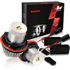 WinPower 10W LED Fari Angel Eyes per auto Kit di conversione alogeno CanBus nessun errore Luci di posizione 6000K Xenon bianco, 2 Pezzi