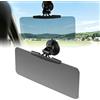 HOVCEH Visiera Antiriflesso per Auto, HOVCEH Visiera Parasole per Auto con Ventosa, Regolabile Anti-UV Alette Parasole Autos con Protezione Polarizzata per Autos, SUV, Camion
