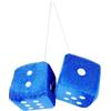 Generic Dice A Specchio Per Auto Fuzzy - Coppia Di Dadi Peluche Retrò Con Punti Rossi E Catena Sospesa, Fascino Dello Specchio Posteriore Morbido E Sfocato | Decorazione D'interni In Auto Classica, Regalo Per