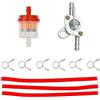 MASO Tubo carburante gas rosso, filtro olio, filtro olio liquido, clip a molla, valvola di arresto, rubinetto di arresto, valvola di commutazione carburante, adatto per 50 cc, 70 cc, 110 cc