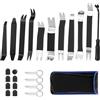 QWORK® 24 Pezzi Kit Smontaggio Pannelli Auto, Strumento per l'installazione del Rivestimento Interno dell'auto, Strumento per Fare Leva sul Rivestimento Interno