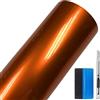 NewL Pellicola Vinile Auto DIY Candy Metallizzata Lucida Arancione