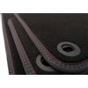kh Teile Tappetini per BMW Serie 3 Cabrio E36 (4 pezzi) M3-Design premium in velluto, colore: nero