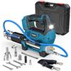 Ecarke Pistola per Grasso a Batteria 12.000 PSI Compatibile con Makita 18V, Motore Brushless, 3 velocità, Tubo Flessibile 1m, Adattatore 90°, Luce LED, Ideale per Macchinari Pesanti(Senza Batteria)