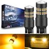 NATGIC 7443 T20 7440 7440NA 7441 992 LED Lampadine Chipset LED 2400LM 48-SMD 4014 color ambra con proiettore per luce di svolta Indicatore luce laterale (confezione da 2)