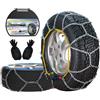 LEYAOYAO Catene da Neve Automatica, 2 Pezzi x 12 mm, Installazione Rapida di Catene da Neve in 1 Minuto con Tenditore Automatico, Catena Universale di Trazione per Auto, Pick-up e SUV(HKN 150)