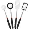 URAQT Endoscopio telescopico a 4 sezioni (con Luce LED), sonda ed endoscopio Rotondo/Quadrato, Maniglia telescopica Girevole a 360°