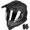 ILM Bambino Casco Motocross con Visiera Guanti ATV Off Road Go Kart ECE22.06 DOT Modello WS-906,Nero Opaco,S