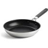 KitchenAid Classic Padella in Acciaio Inox Antiaderente in Ceramica senza PFAS da 24 cm, Clad, Induzione, Manico Stay-Cool, Sicura in Forno fino a 160°C, Argento