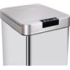 KITCHEN MOVE Coperchio della Spazzatura Automatico Rettangolare Modello Parkside Cromato, ABS, Inox, 28x34xH8.4cm
