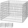 Relaxdays Compostiera in Acciaio, Set da 3 Contenitori da Giardino per Compost, HLP: 70 x 90 x 90 cm, 560 Litri, Nero