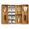 Joseph Joseph DrawerStore Organizzatore di Cassetti Espandibile Porta Posate, Utensili e Accessori Cucina, Vassoio Salvaspazio, Bambù