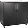 MMT Furniture Designs Ltd MMT - Armadietto portaoggetti con serratura a 2 ante, 75 cm, colore: Nero