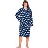 Ulla Popken Accappatoio donna, blu notte, 42-44