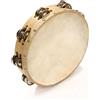 Percussion Plus - Tamburello con 16 sonagli, 10''/25,4 cm