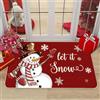 JynxtoyZeal Zerbino Decorativo di Natalizio, Tappeto di Natalizio, Benvenuto Zerbino di Natale, Christmas Ingresso di Carpet, Tappetino Antiscivolo con Motivo Doormat per Decorazione Casa