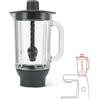 Kenwood KAH359GL Accessorio Frullatore per impastatrici planetarie, in vetro Thermoresist, lame in acciaio inox facilmente removibile, capacità 1,6L, Grigio trasparente