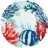 BY SIGRIS Piatto piano in porcellana con disegno di pesce in scatola regalo ideale per la decorazione e l'uso quotidiano in cucina