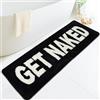 Ragelion Tappetino da bagno Get Naked Bath Mat, colore nero e rosa, antiscivolo, lavabile (nero, 150 x 50cm)