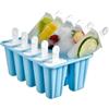 Generic Stampi in silicone fai da te per ghiaccioli, ghiaccioli, stampi in silicone per gelato, stampo per preparazione alimenti, stampi per gelato senza bisfenolo A, facili da usare e riutilizzabili (blu, 10