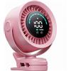 Frelisiy Ventilatore per passeggino ultra silenzioso 2026, 100 velocità, 5 modalità, display a LED, girevole a 360°, con gancio, per campeggio e carrozzina, ventilatore portatile da scrivania per