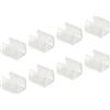 sourcing map Clip di montaggio a LED al neon, supporto per morsetti di fissaggio adatti a strisce fluorescenti in silicone da 8 mm, confezione da 50