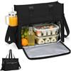 BUERPINKING Borsa Per Il Pranzo Da Donna, 15,6 Pollici, Con Scomparto Frigo Isolato, Grande 2 In 1, Impermeabile, Borsa Da Ufficio Per Lavoro