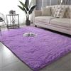 DUBENS Tappeto morbido Shaggy per camera da letto, moderno, per interni, in peluche, per soggiorno, camera da letto, per bambini, ragazze, tappeti (viola), 140 x 200 cm