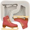 Sijiangmold Stampo in silicone a forma di pattino da ghiaccio, a forma di scarpe da skate, per decorare torte, cupcake, pasta di gomma, caramelle, argilla polimerica