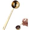 Fankayi Cucchiaio dosatore in acciaio inox con finitura dorata, cucchiaio dosatore di precisione per caffè, matcha, proteine in polvere, piccola paletta per caffè macinato, cucchiaini da tè e cucchiai, per