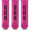 Dafi Set di 3 filtri per bottiglia filtro Soft e Solid, rosa - Filtri sostituibili, ecologico, senza BPA - Rimuove il gusto e l'odore del cloro