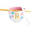 Get Trend Bluey Set Ciotole Ramen 600ml, Ciotola di Spaghetti di Riso Giapponesi con Cucchiaino Ceramica e Bacchette di Bambù, Adatto al Microonde (Multi Bluey)
