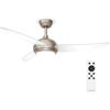 KLARSTEIN El Paso Ventilatore da Soffitto con Luce e Telecomando - 6 Velocità, 3 Pale, Silenzioso, LED Dimmerabile, Estate/Inverno, Interni & Esterni, 132cm, White